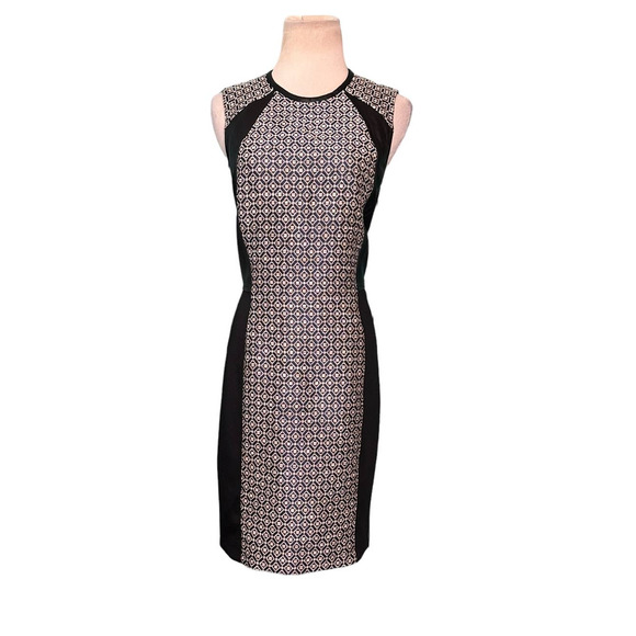 Yigal Azrouel Two Tone Jacquard Leather Scuba Paneled Pencil Dress size 6 - Picture 15 of 15